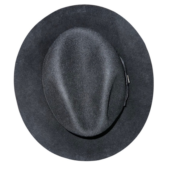 STACY ADAMS BLACK WOOL FEDORA - Picture 3 of 4